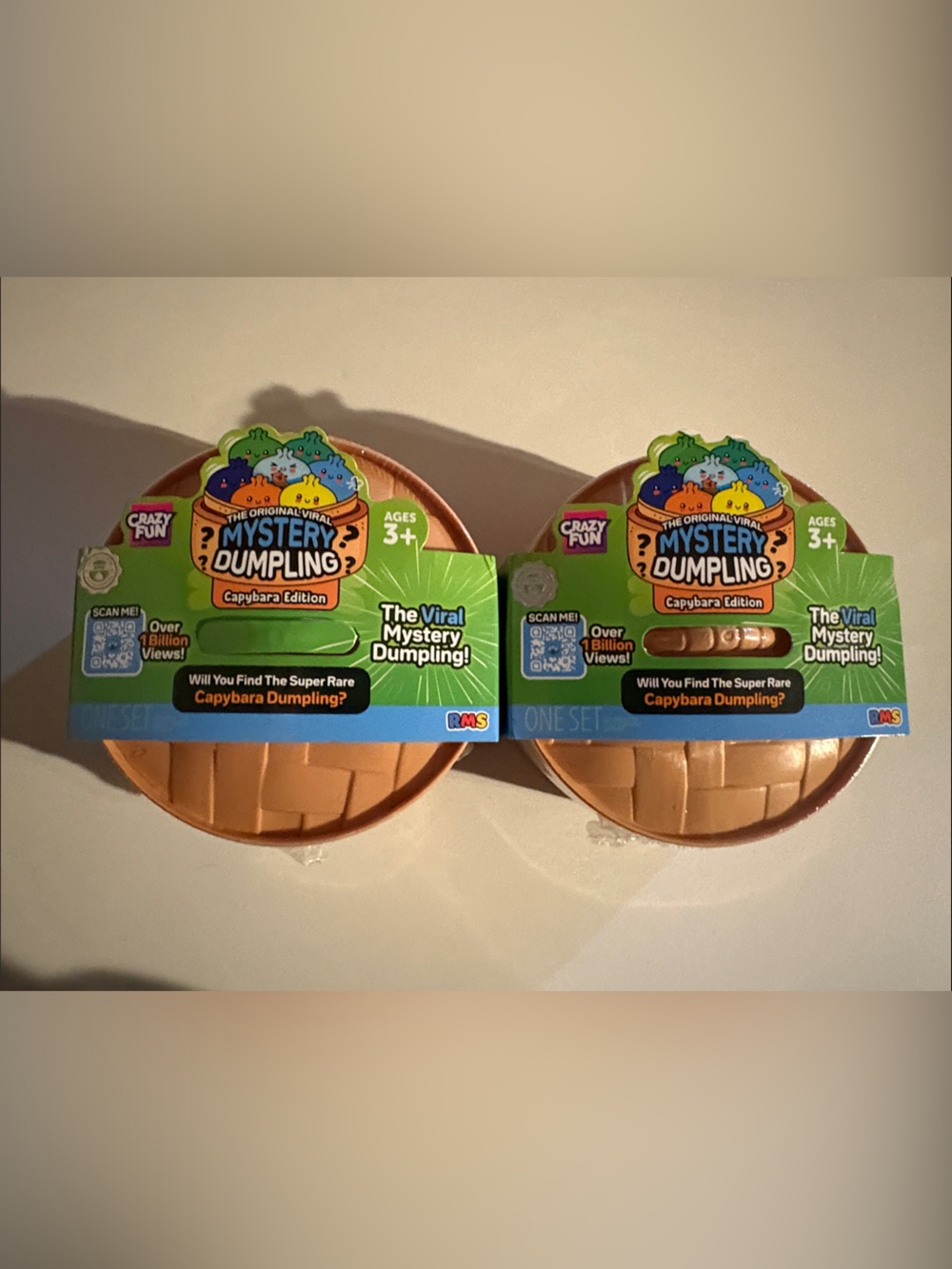 2-Pack Crazy Fun Mystery Dumpling Capybara Edition Squishy NEW Sealed 🥟